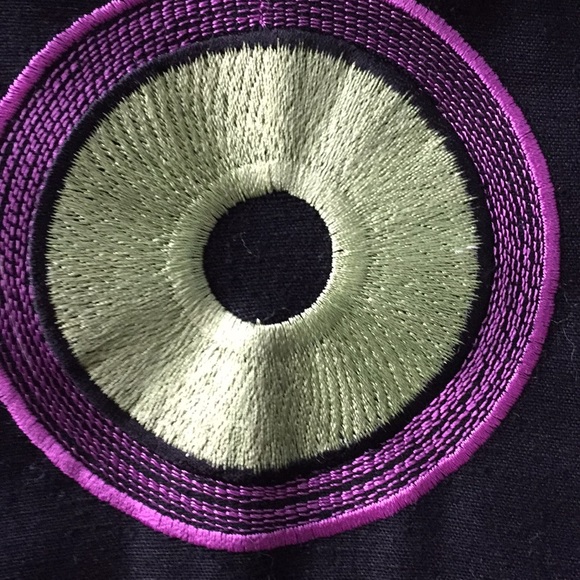 Vintage Oleg Cassini Silk Black Dress Embroidered - Picture 5 of 7